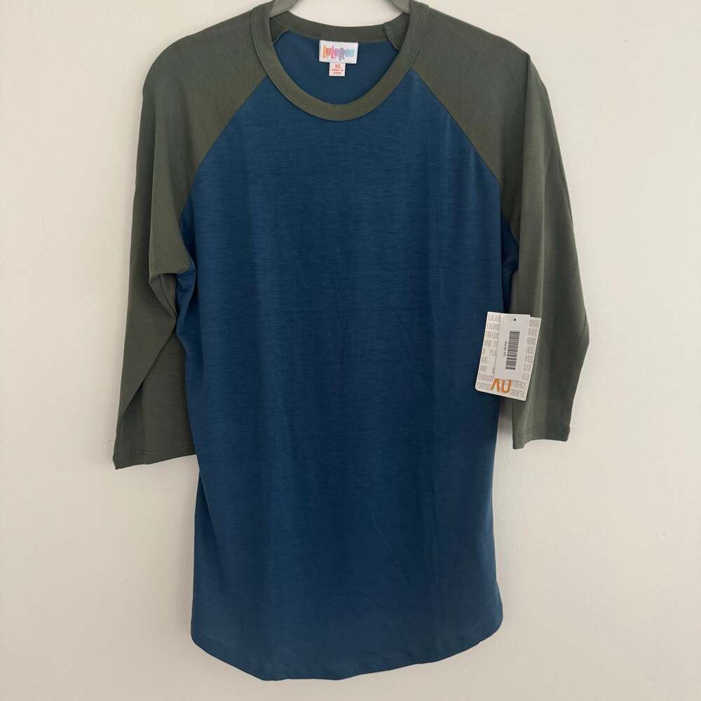 Lularoe Solid Randy in Blue/Green - Picture 2 of 6